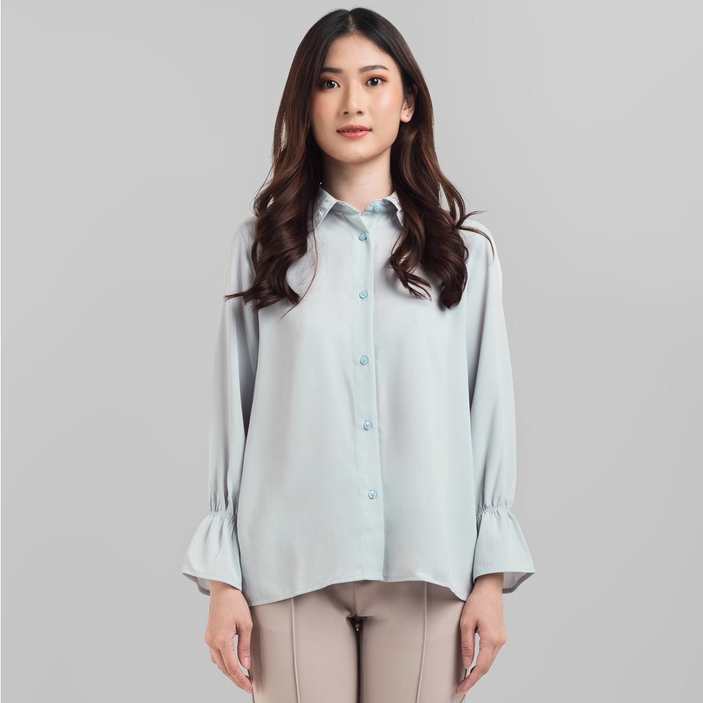 Benhill "Hyeon" Tops Kemeja Wanita Grey 778-39g88