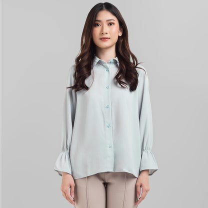 Benhill "Hyeon" Tops Kemeja Wanita Grey 778-39g88