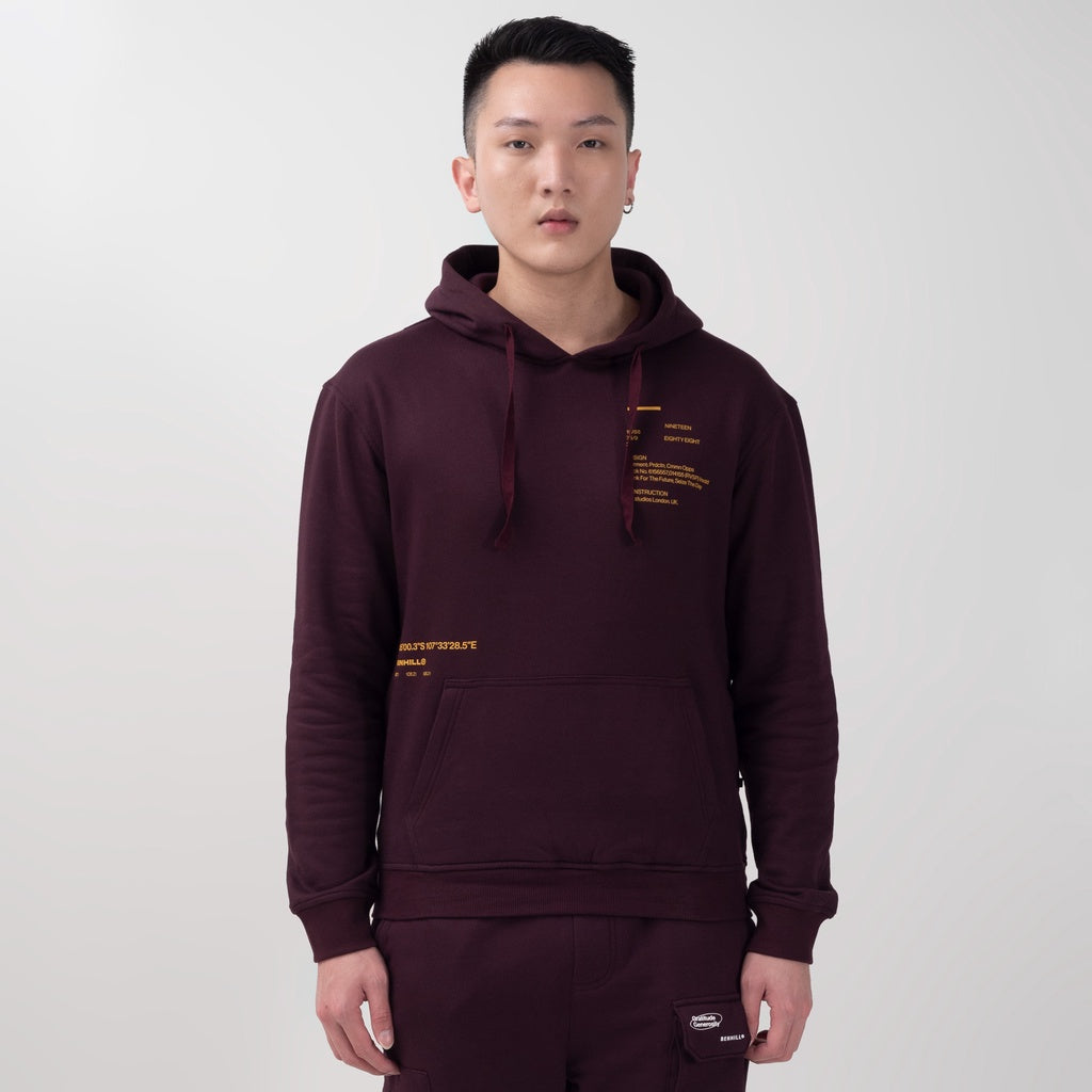 Benhill Sweat Hoodie Capsule Unisex Maroon 516-39F50