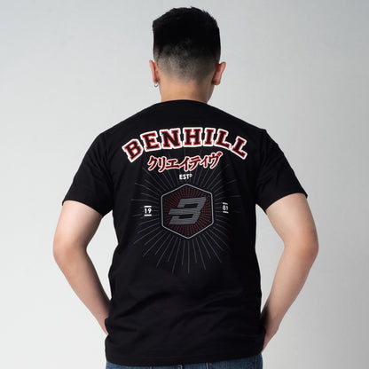 Benhill Kaos Grafis Katun 30s Combed Lengan Pendek Black 316-55268