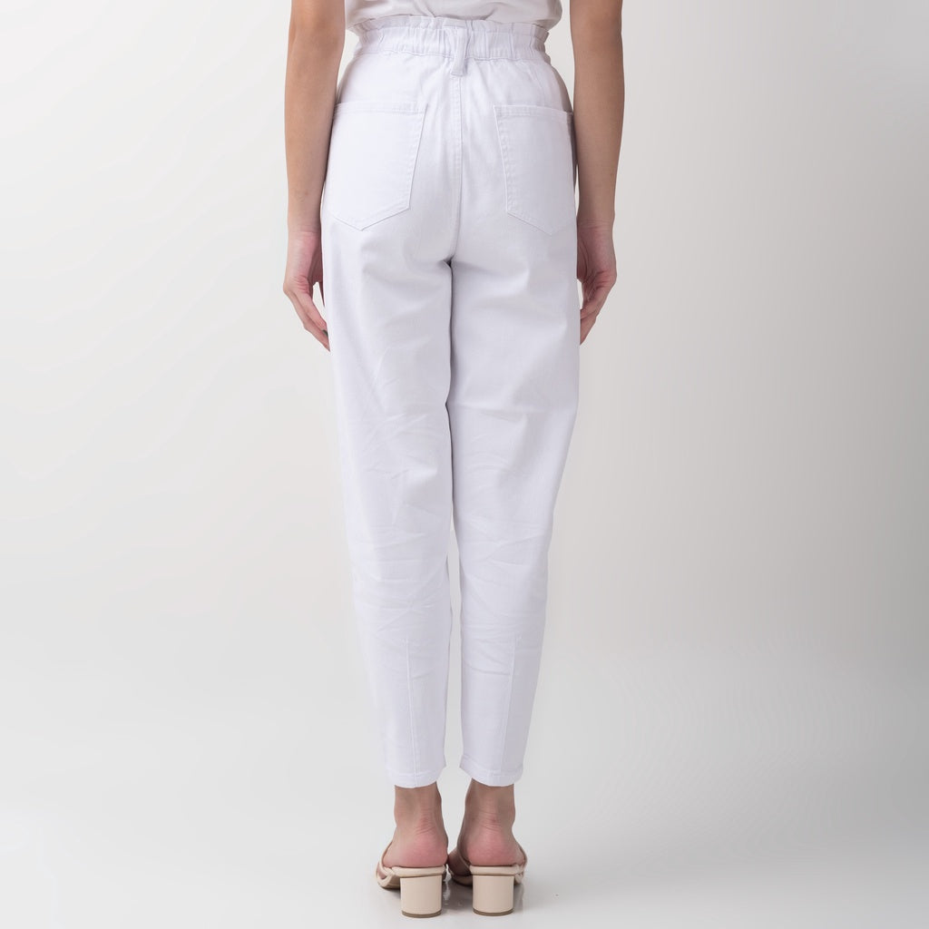 Benhill "Minji" Celana Panjang Wanita High Waist White 781-22155