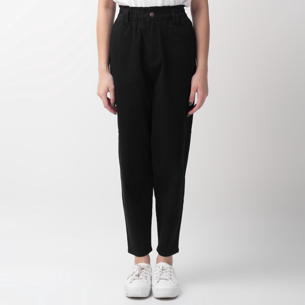 Benhill "Minji" Celana Panjang Wanita High Waist Black 780-22255