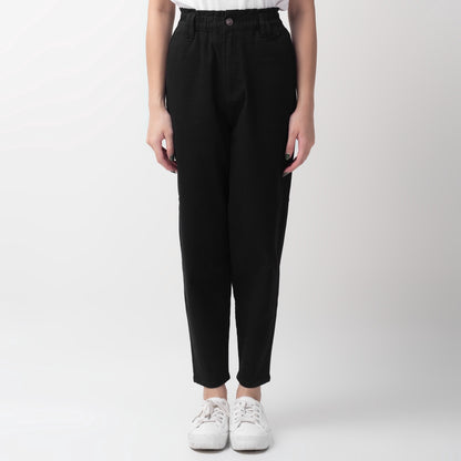 Benhill "Minji" Celana Panjang Wanita High Waist Black 780-22255