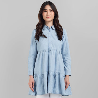 Benhill Kemeja Tunik Denim  Wanita  Light Blue 0743-1930G