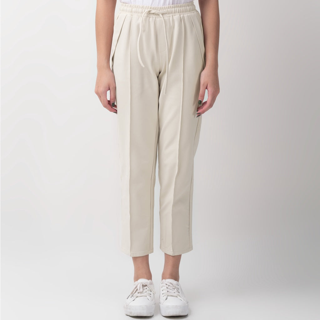 Benhill "Dalmi" Celana Casual Wanita Pinggang Karet Beige 733-39196