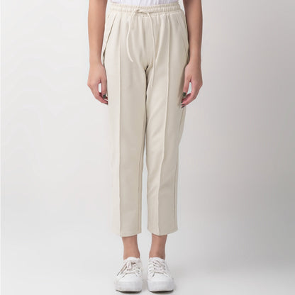 Benhill "Dalmi" Celana Casual Wanita Pinggang Karet Beige 733-39196