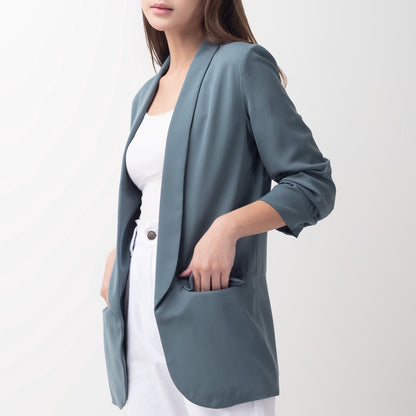 Benhill "Dasom" Blazer/Outer Wanita Stone Blue 787-39699
