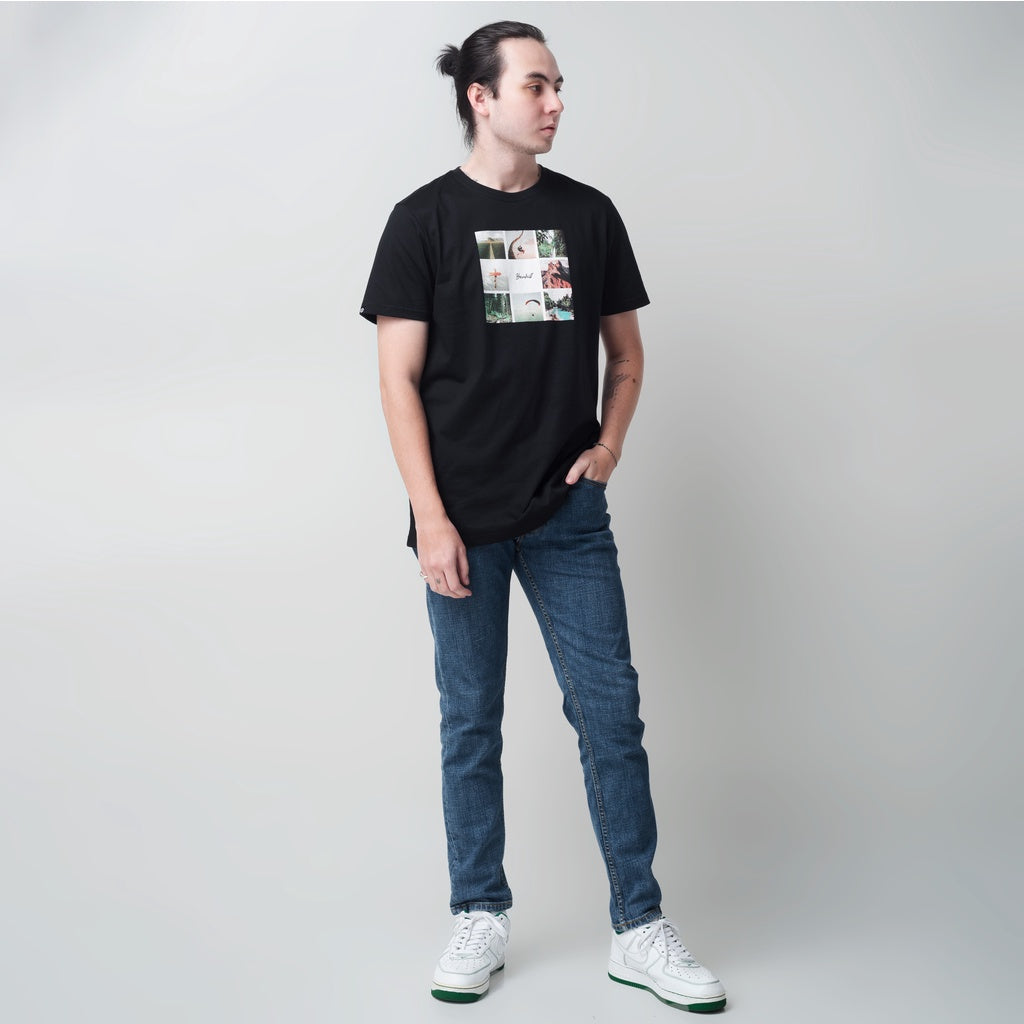 Benhill T-Shirt Grafis Katun 30s Combed Lengan Pendek Hitam 463-39268