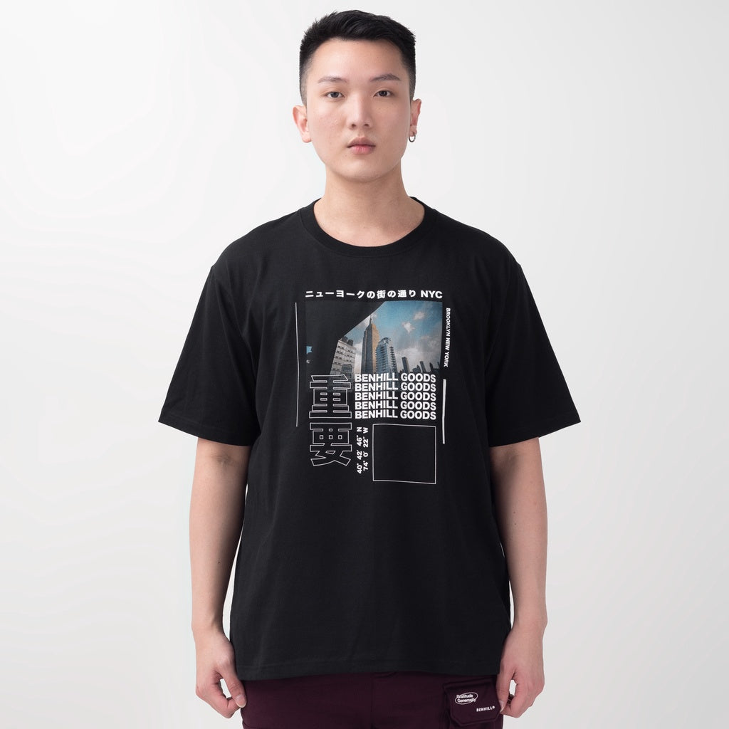 Benhill T-Shirt Oversize Fit Capsule Collection Hitam 362-55268
