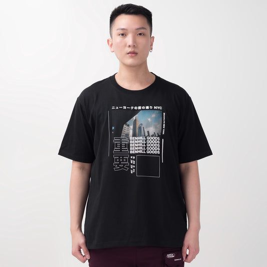 Benhill T-Shirt Oversize Fit Capsule Collection Hitam 362-55268