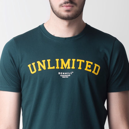 Benhill Kaos Grafis Katun 30s Combed Lengan Pendek Hijau 399-39768