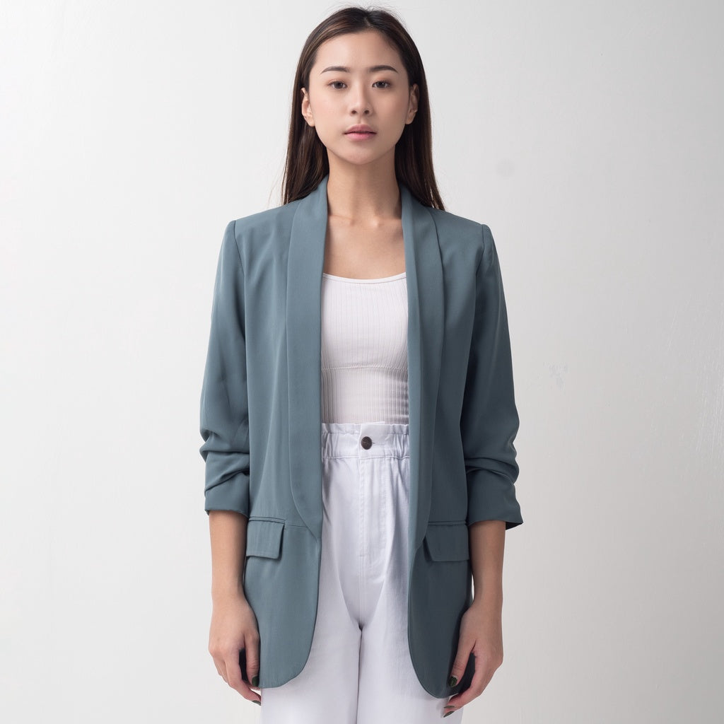 Benhill "Dasom" Blazer/Outer Wanita Stone Blue 787-39699