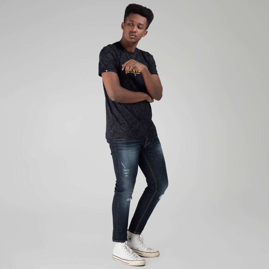 Benhill Kaos Grafis Full Print Hitam 452-39268