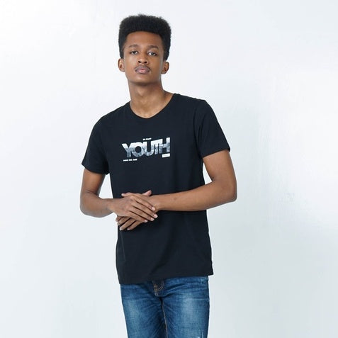 Benhill Kaos Grafis Katun 30s Combed Lengan Pendek Warna Hitam 348-35268