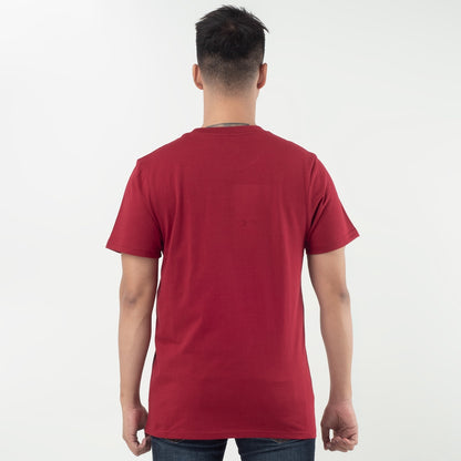 Benhill T-shirt Grafis Katun 30s Combed Lengan Pendek Maroon 420-473-15468
