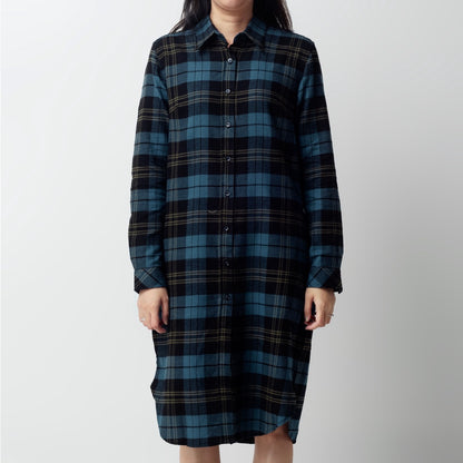 Benhill Kemeja Tunik Flannel Wanita Kotak Abu 1154-11635