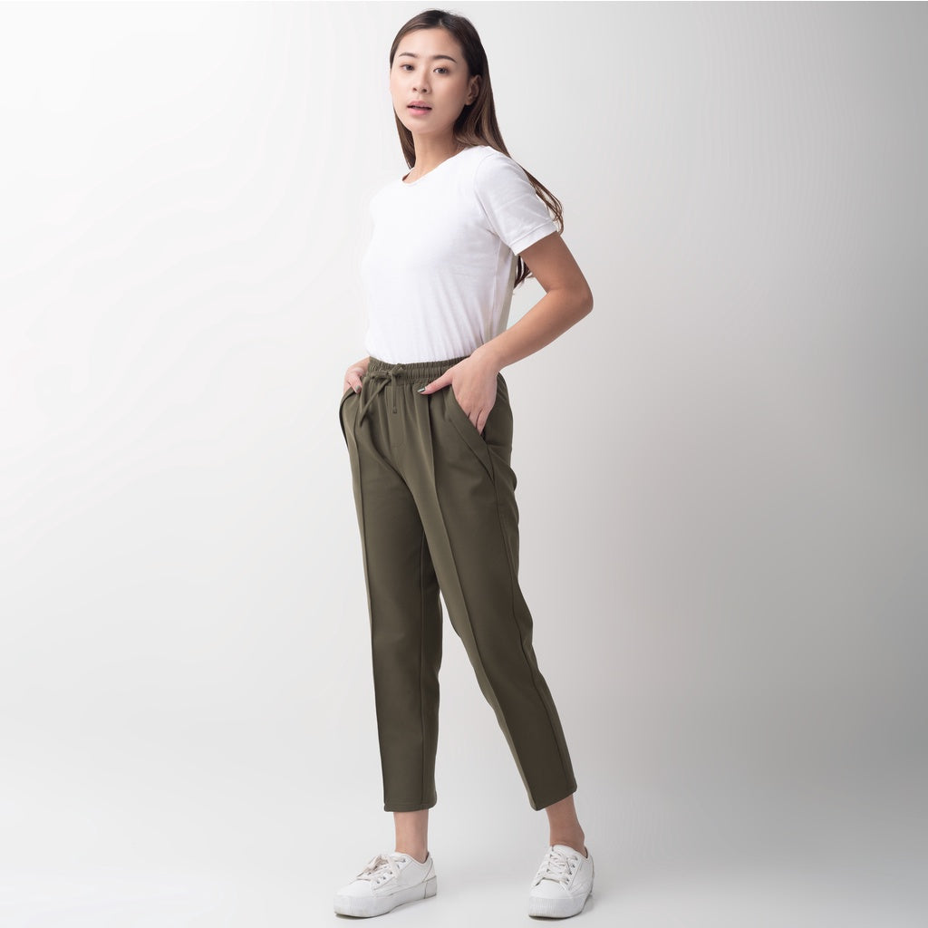 Benhill "Dalmi" Celana Wanita Pinggang Karet Olive 731-39796