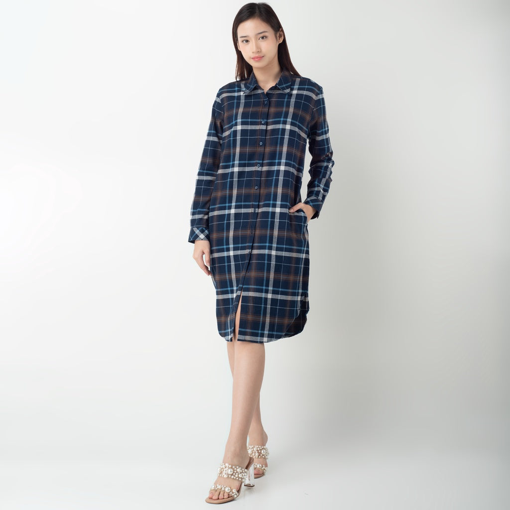 Benhill Kemeja Couple Flannel Kotak Biru 0712-11335-27074-11333