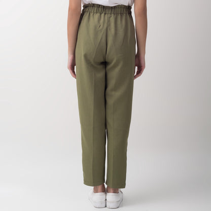 Benhill "Choe" Celana Bahan Wanita High Waist Olive 212-39774