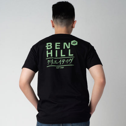 Benhill Kaos Grafis Katun 30s Combed Lengan Pendek Black 310-55268