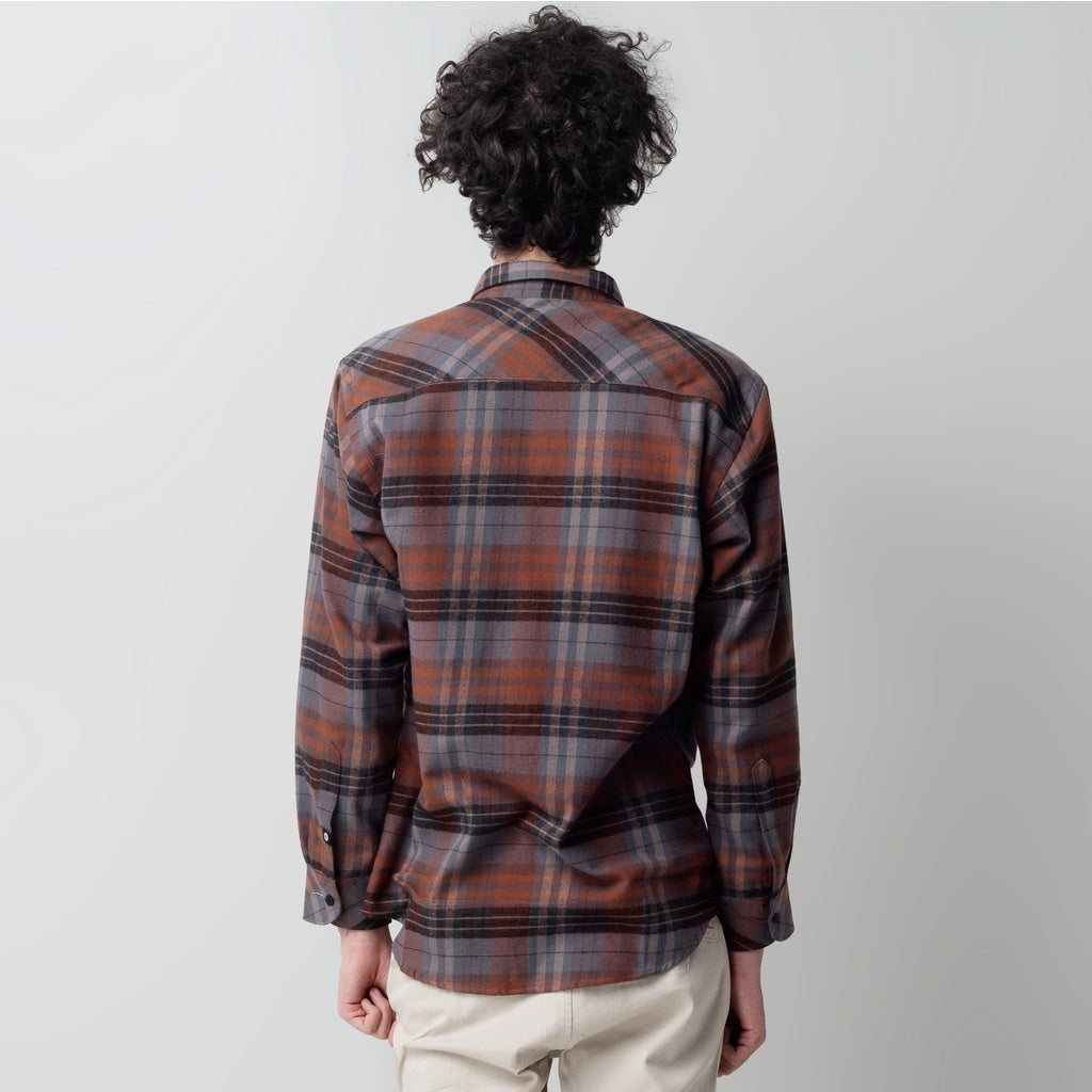 Benhill Kemeja Pria Flannel Lengan Panjang Kotak Coklat 28914-11533