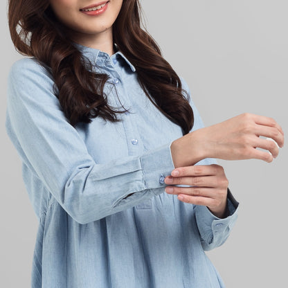 Benhill Kemeja Tunik Denim  Wanita  Light Blue  0735-19357