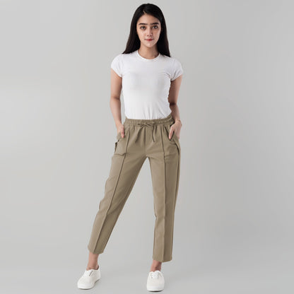 Benhill "Dalmi" Celana Wanita Pinggang Karet Khaki 862-39596