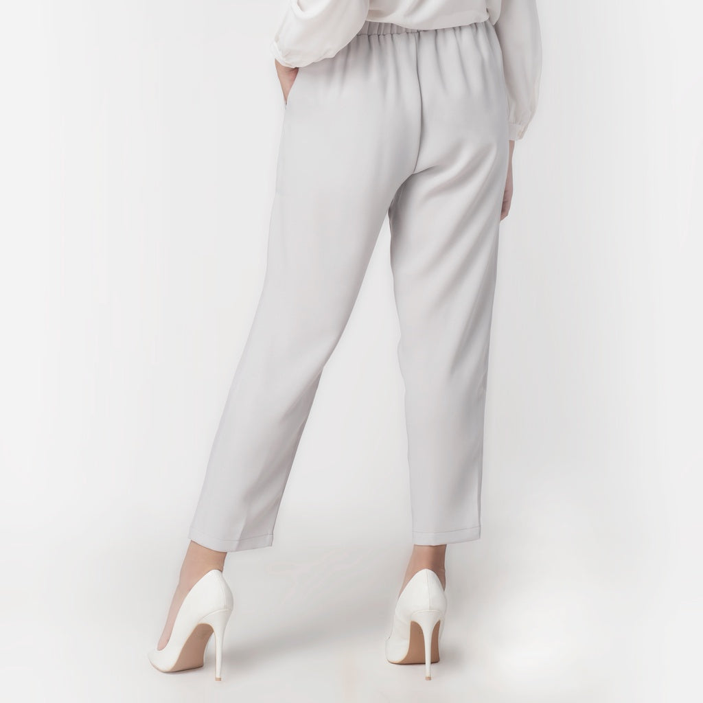 Benhill "Yeri" Celana Wanita Tapered Pinggang Karet Grey 255-39680