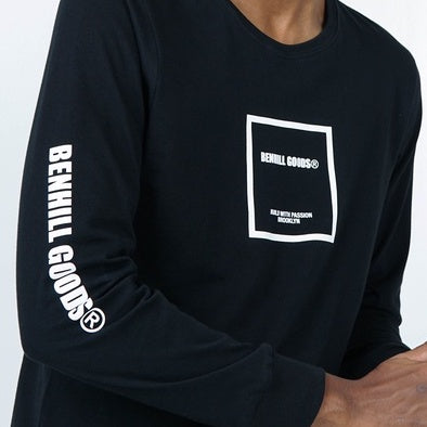 Benhill Kaos Grafis Katun 30s Combed Lengan Panjang Hitam 352-35272