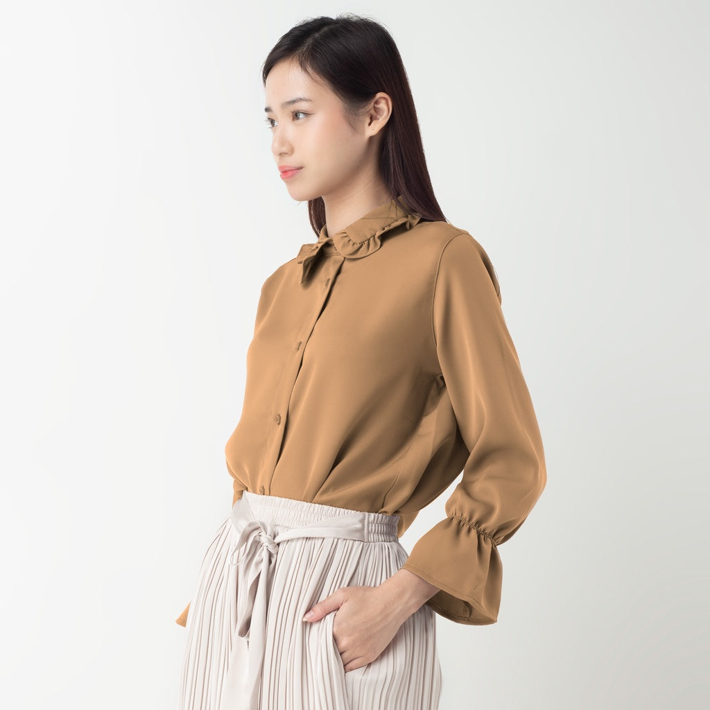 Benhill "Hyeon" Tops Kemeja Wanita Camel Brown 869-39T88