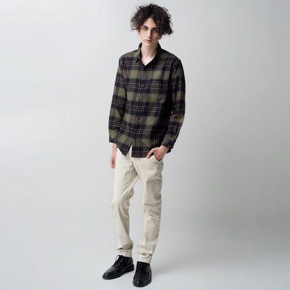 Benhill Kemeja Pria Flannel Lengan Panjang Kotak Hijau 28182-83-11S33