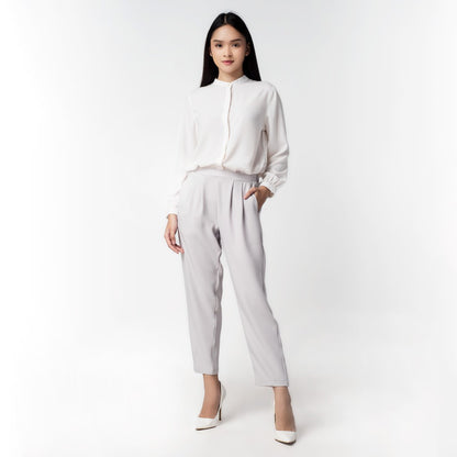 Benhill "Yeri" Celana Wanita Tapered Pinggang Karet Grey 255-39680