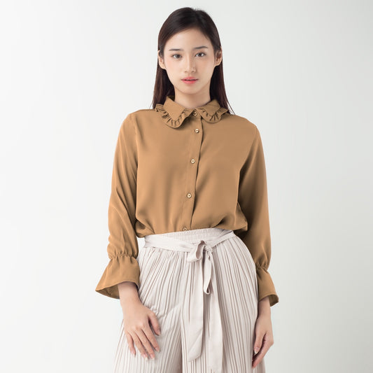 Benhill "Hyeon" Tops Kemeja Wanita Camel Brown 869-39T88