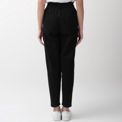 Benhill "Minji" Celana Panjang Wanita High Waist Black 780-22255