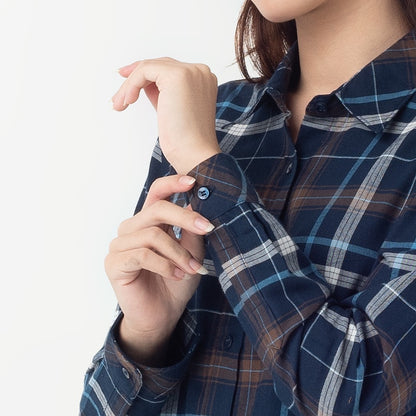 Benhill Kemeja Couple Flannel Kotak Biru 0712-11335-27074-11333