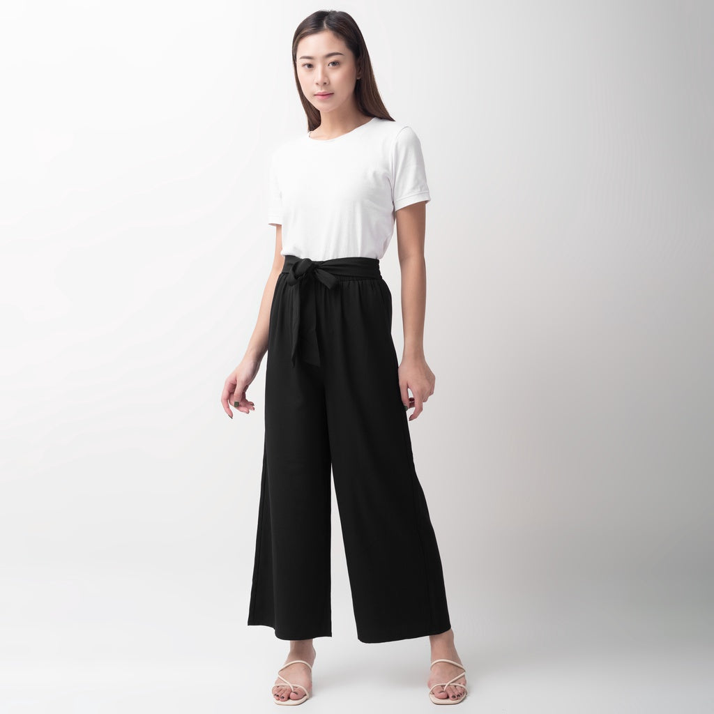 Benhill "MORAE" Celana Wanita Pinggang Karet Hitam 715-39295