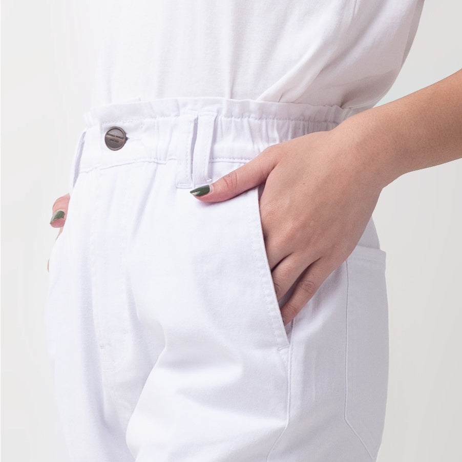 Benhill "Minji" Celana Panjang Wanita High Waist White 781-22155