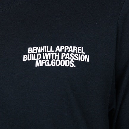 Benhill T-shirt Grafis Katun 30s Combed Lengan Panjang Hitam 354-35272