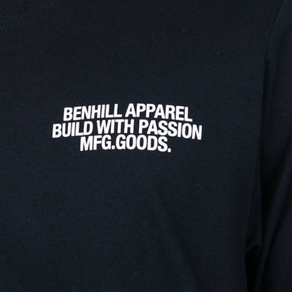 Benhill T-shirt Grafis Katun 30s Combed Lengan Panjang Hitam 354-35272