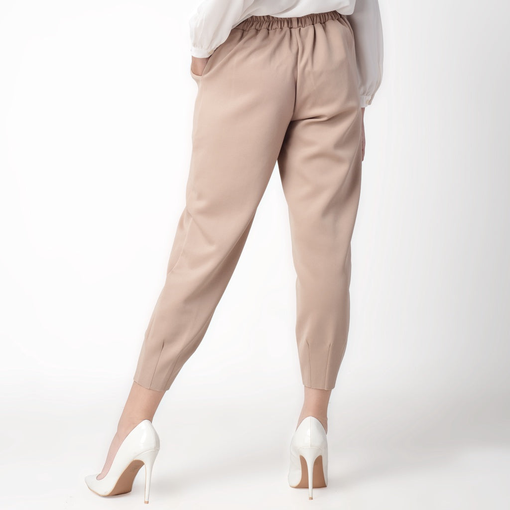 Benhill "Hanna" Celana Wanita Bahan Scuba Aladdin Pant Beige 225-39576