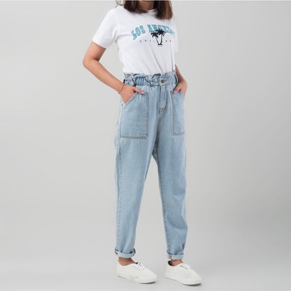 Benhill "Yeji" Celana Wanita High Waist Light Blue 882-3230F