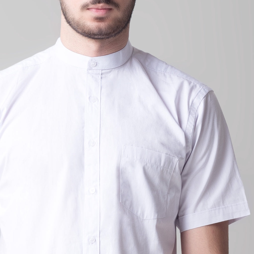 Benhill Kemeja Koko Pria Polos Putih 59-16110