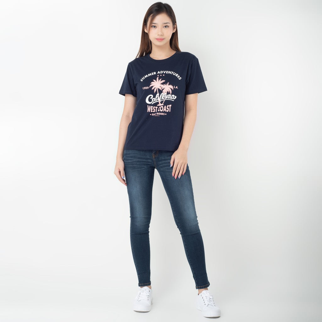 Benhill T-shirt Grafis Katun 30s Combed Lengan Pendek Navy 601-15368