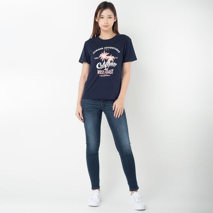 Benhill T-shirt Grafis Katun 30s Combed Lengan Pendek Navy 601-15368