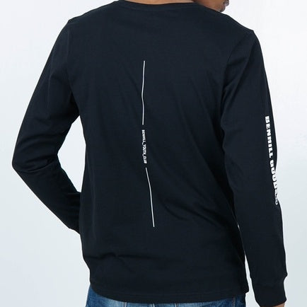 Benhill Kaos Grafis Katun 30s Combed Lengan Panjang Hitam 352-35272