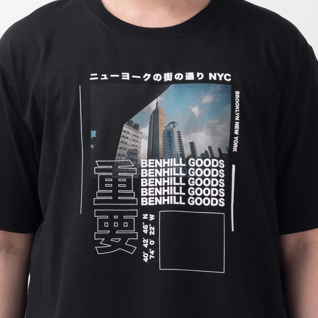 Benhill T-Shirt Oversize Fit Capsule Collection Hitam 362-55268