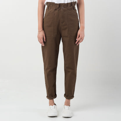 Benhill "Yeji" Celana Wanita High Waist Brown 880-3250F