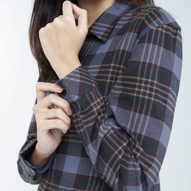 Benhill Kemeja Couple Flannel Kotak Abu 726-11635-53-11633