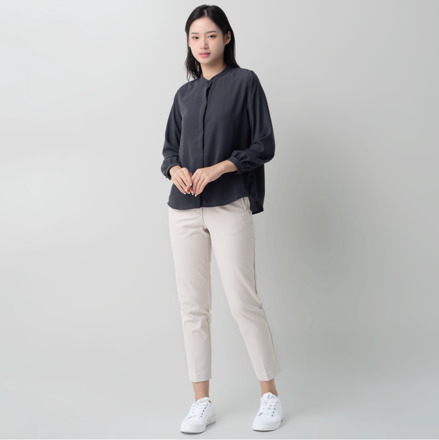Benhill "Yena" Tops Kemeja Wanita Dark Grey 895-39678