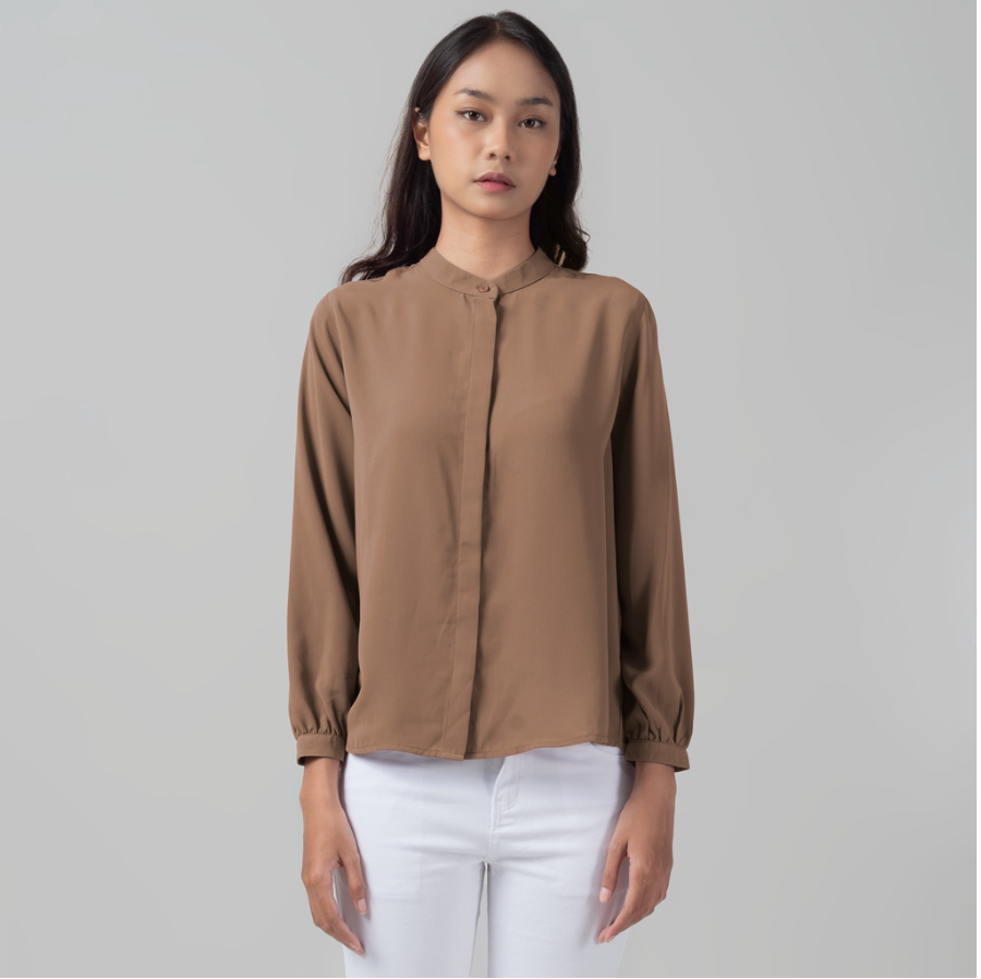 Benhill "Yena" Tops Kemeja Wanita Cocoa 899-29578